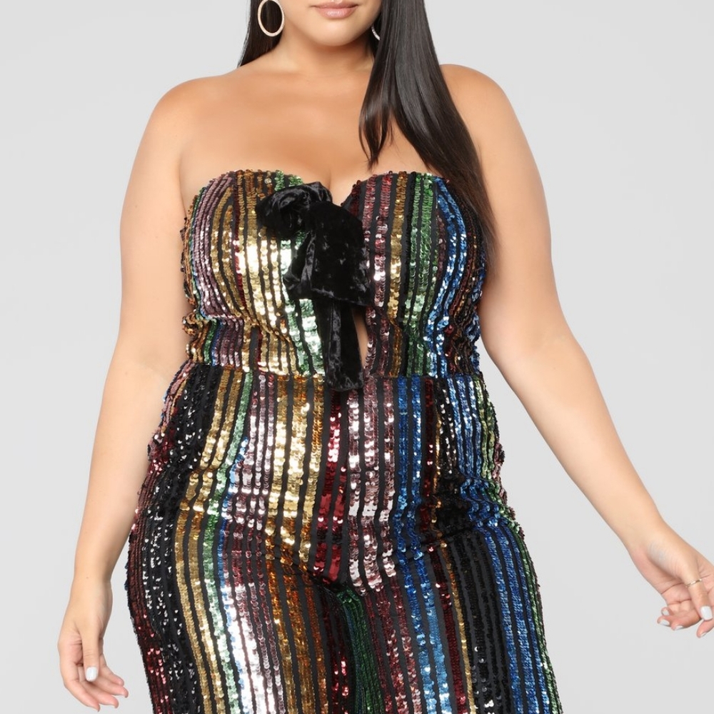 Fashion Nova Sequined Jumpsuit